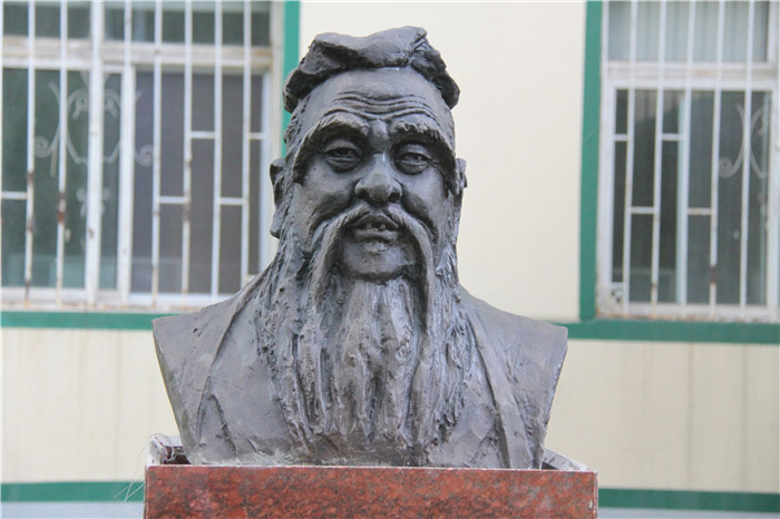 孔子頭像鑄銅雕塑
